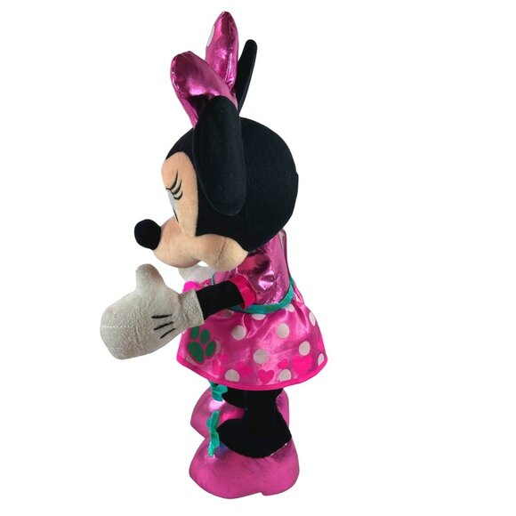Disney Junior Minnie Mouse Plush Interactive Talk Walk Pink Polka Dot Roller Sho - Picture 3 of 7